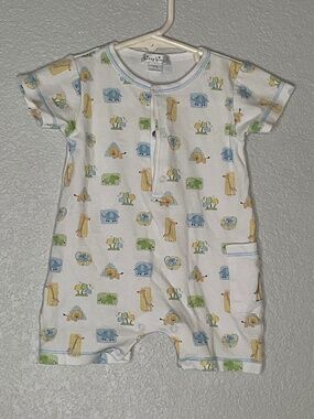 Kissy Kissy Safari Bunch Short animal print Playsuit two pants one white onesie